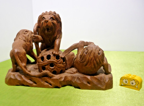 Löwen kugel exotisch holz - kugel,