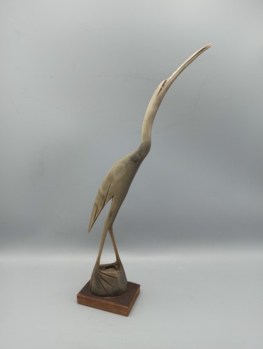 Reiher skulptur echtes - echtes, horn