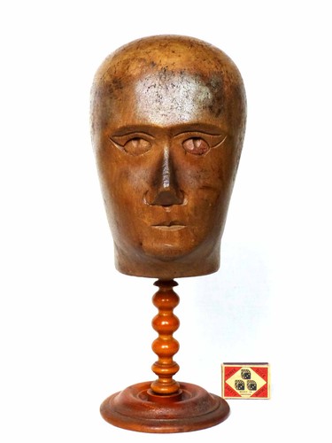 Alter perückenkopf holz - +,