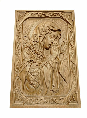 Holz relief wandbild ikone - holz-relief,