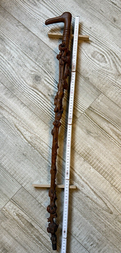 Gehstock aus holz braun - aus,