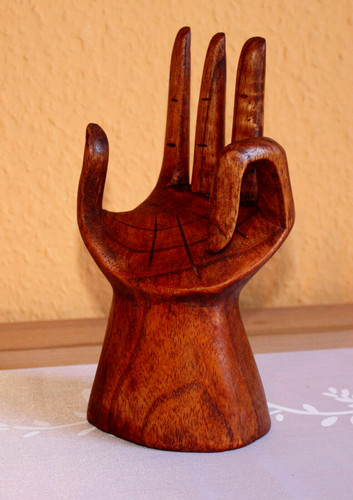 Hand skulptur holz - hand, dekohand