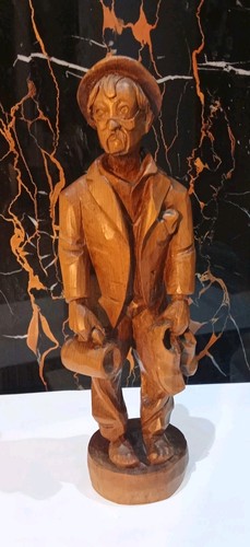 Humor geschnitzte holzfigur - humor,