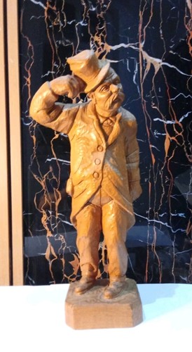 Humor geschnitzte holzfigur - humor,