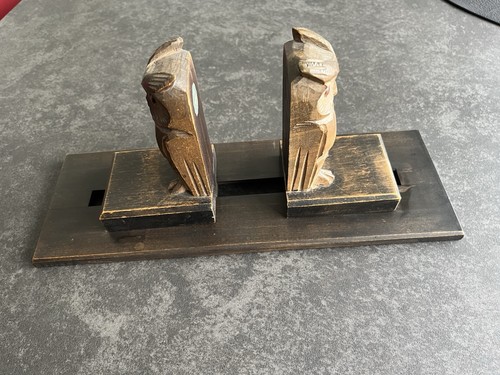 Vintage buchstützen eulen - buchstützen,