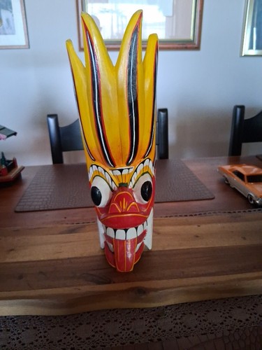 Maske maru raksha holz wand - maske,