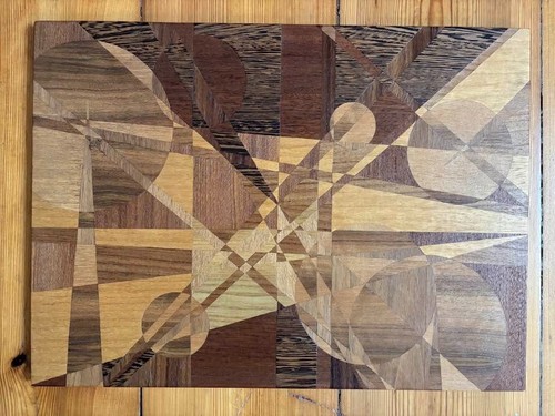 Midcentury holzintarsie 1970 - holzintarsie,