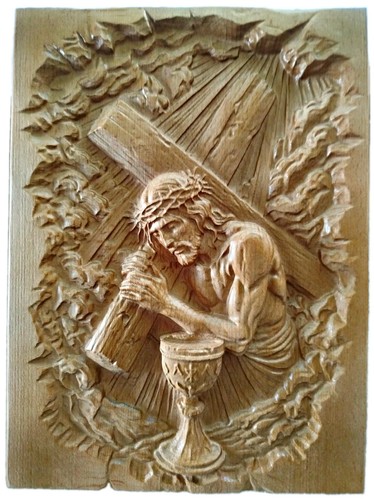 Holzrelief wandbild jesus - wandbild,