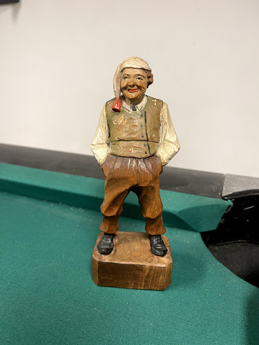 Antike holzfigur schlafkappe - antike,