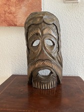 Große Vintage Holzmaske –