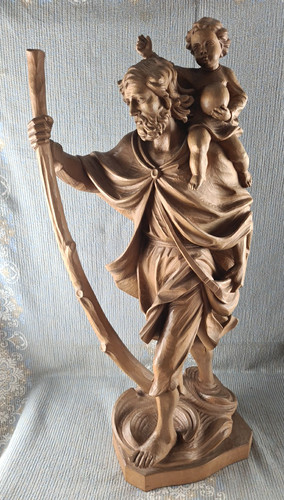 Vintage große holzfigur - vintage,