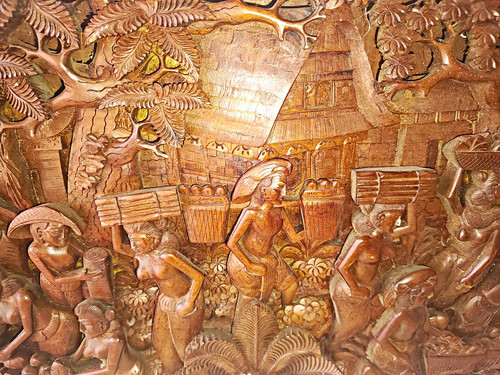 Handgeschnitztes holzrelief - handgeschnitztes,