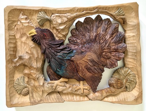Handgeschnitztes holzrelief - handgeschnitztes,