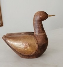 Vintage Holz Ente massiv 