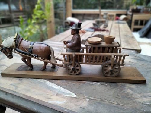 Kutsche mit pferden holz - pferden,