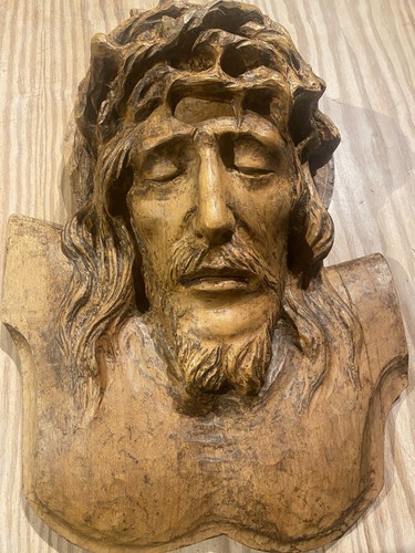 Jesuskopf holzrelief mit - jesuskopf,