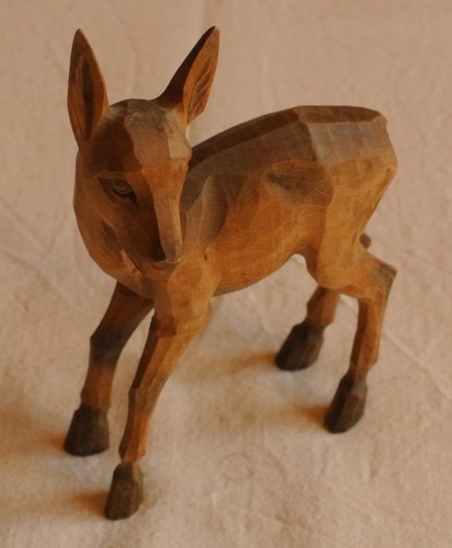 Handgeschnitzte figur gemse - handgeschnitzte,