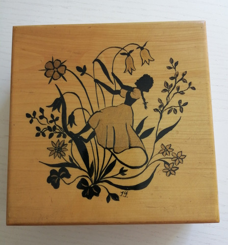 Seltene holzschatulle mit - seltene,