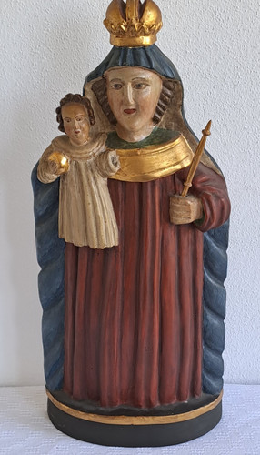 Antike holz figur muttergottes - antike,