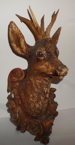 Antik geschnitzt rehbock holz - rehbock,
